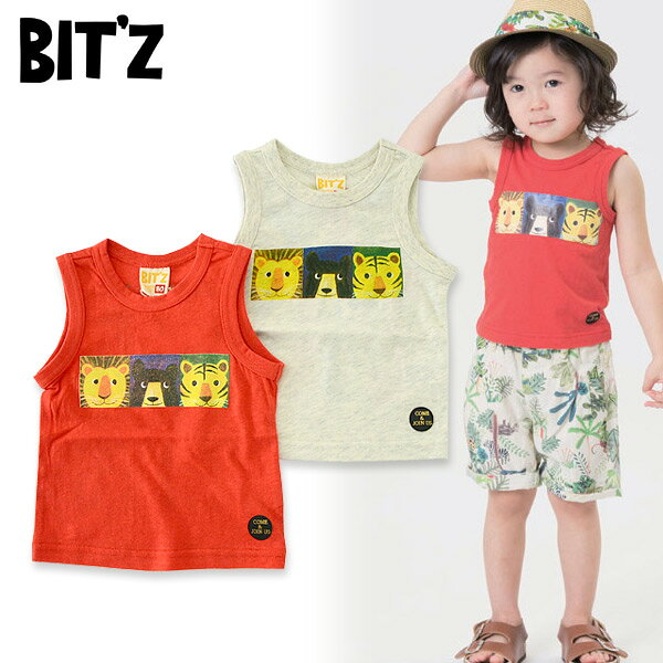 【41%OFF】Bitz　動物BOXptタンクトップ■B310047【キッズ＆ベビー　ノースリーブ　総柄　　ビッツ 】■4016596【17ns-t】 ot-ot【SS】【SALEsaleセールバーゲン】