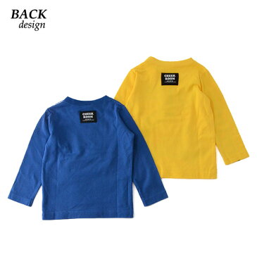 チークルーム はしご車長袖Tシャツ 480204-11m キッズ ベビー トップス 車 プリント ロンT 消防車 子供服 CHEEK ROOM 4017883
