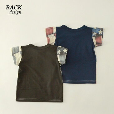【47%OFF】【メール便可】エフオーキッズ 転写Tシャツ R307098-14M キッズ ベビー トップス 半袖 プリント 総柄 星条旗 アメリカ 子供服 F.O.KIDS 4018839 ot-19 ot-ot【SALEsaleセールバーゲン】