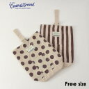 【メール便可】オーシャンアンドグラウンド 1015004-Fm シューズBAG ドット&ストライプ キッズ 鞄 カバン かばん シューズバッグ シューズ袋 通園...
