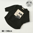 モノトーンフタリイラストTシャツ キッズ ベビー 長袖 ロンT カットソー プリント トップス 子供服 MAKE YOUR DAY メイクユアデイ 4024462 M210102-m14m 【メール便可】