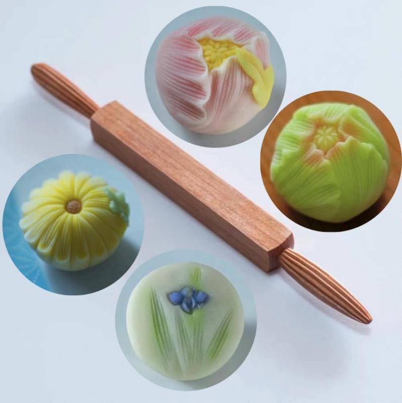 北枝園 生菓子箆A・撫子押し棒 練り切り 和菓子道具 生菓子べら べら 細工 練り切り 和菓子道具 生菓子 木製 押し棒 和菓子 製菓 木製 三角棒 練りきり型 和菓子用器具 製菓用品 菓子押し棒