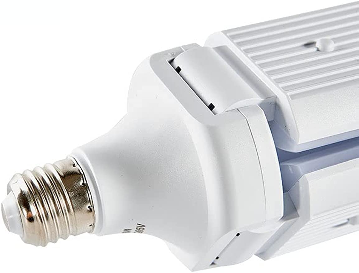 マルミヤCPの【送料無料】E26 LED ペンダントライト 40W AC85V-265V ガレージライト 3灯式 シーリングライト 4000lm 5000K 昼白色 折りたたみ式 省エネ 角度調節可能 高輝度 天井照明 1本入｜アングル2