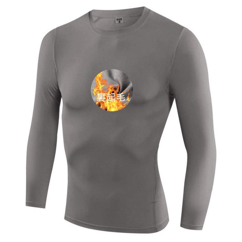 [Sillictor] スポーツインナー メンズ 冬用 裏起毛 トップス 長袖 インナー ストレッチ アンダー シャツ コンプレッション ウェア 【 保温防寒 + 吸汗速乾 】