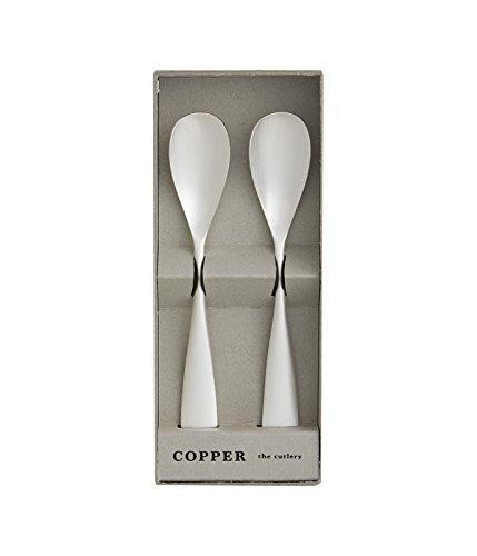 乐天商城 - COPPER the cutlery カパーザカトラリー アイスクリームスプーン シルバー マット ペアセット カップル ギフトボックス プレゼント 手の熱で溶かしてすくう 熱伝導 純銅 燕製 CI-2SVma