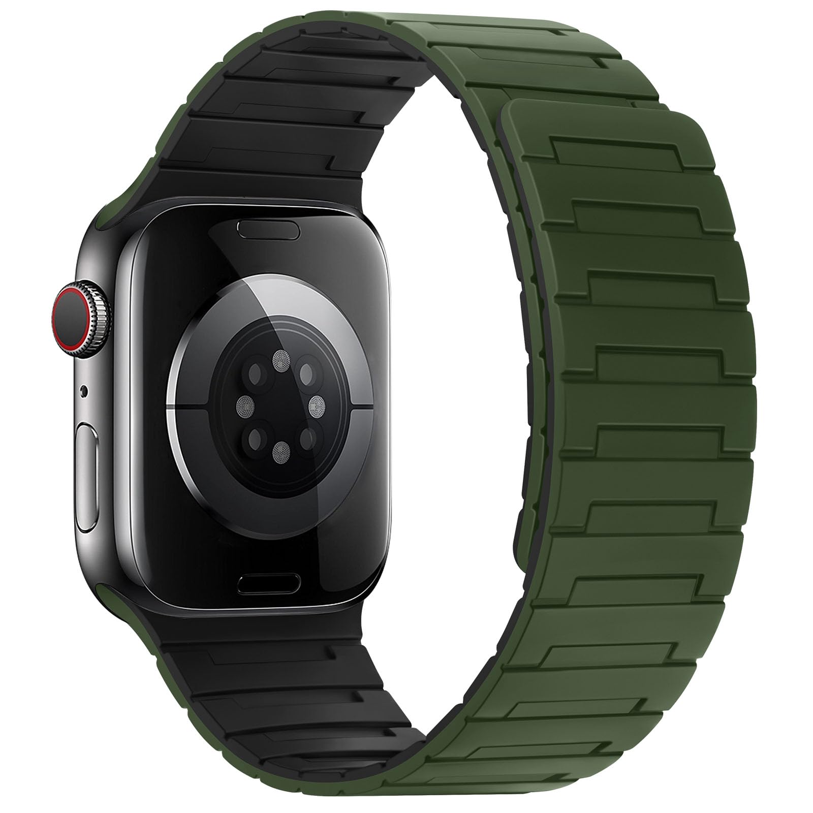 マルミヤCPの【送料無料】[Bisikor] コンパチブル アップルウォッチ バンド 49mm 46mm 45mm 44mm 42mm 41mm 40mm 38mm ソフト シリコーン磁気スポーツ ストラップ iWatch Ultra2 SE シリーズ 10 9 8 7 6 5 4 3 防水汗に強い柔軟｜アングル2