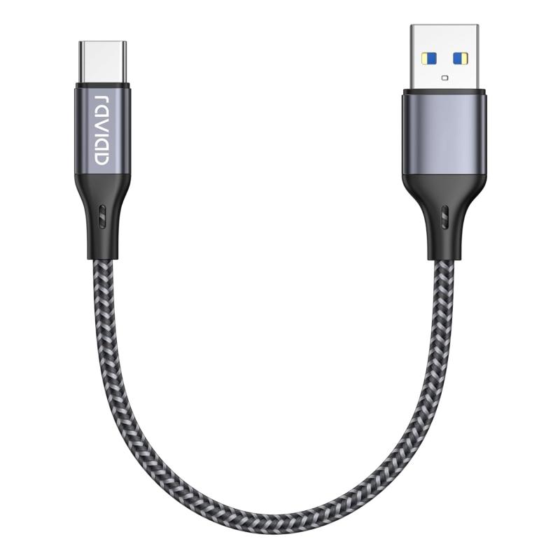 RAVIAD USB タイプ C ケーブル 高耐久編組ナイロン 高速データ転送 USB同期＆充電