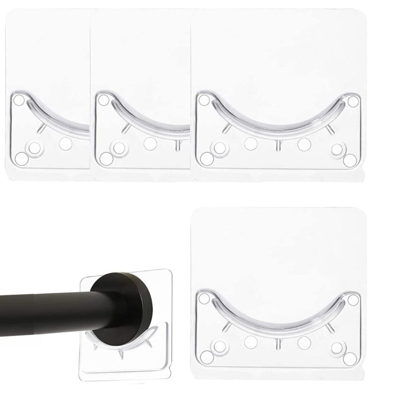 Rakuten - nalaina 突っ張り棒 補強 強力サポート板 4セット つっぱり棒落下防止 突っ張り棒落ちない 室内干し 室内 屋外 補強 室内物干し竿受け 突っ張り棒支え 両面テープとスクリュー付き 落ちない