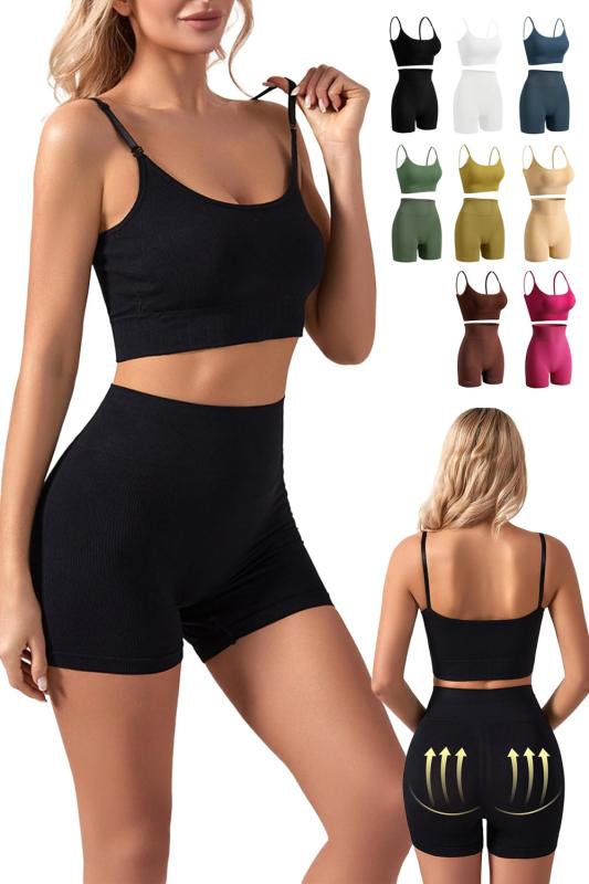 [Gloriosa] フィットネスウェア レディース 上下セット ヨガウェア トレーニングウェア インナー