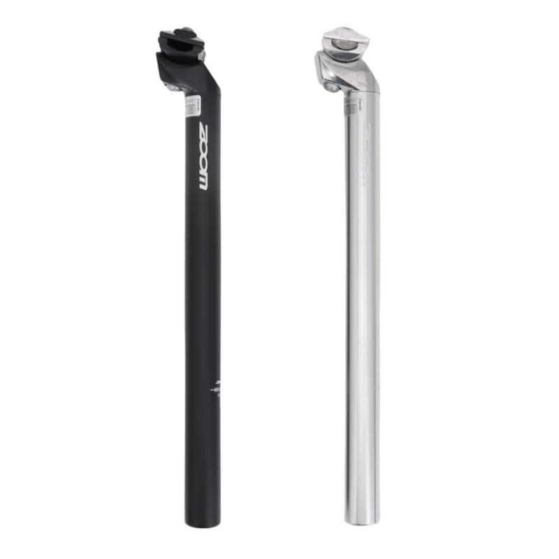 DJC シートポスト MTB バイク用 25.4mm 26.8mm 27.2mm 自転車シートポスト ブラック シルバー 長さ350mm