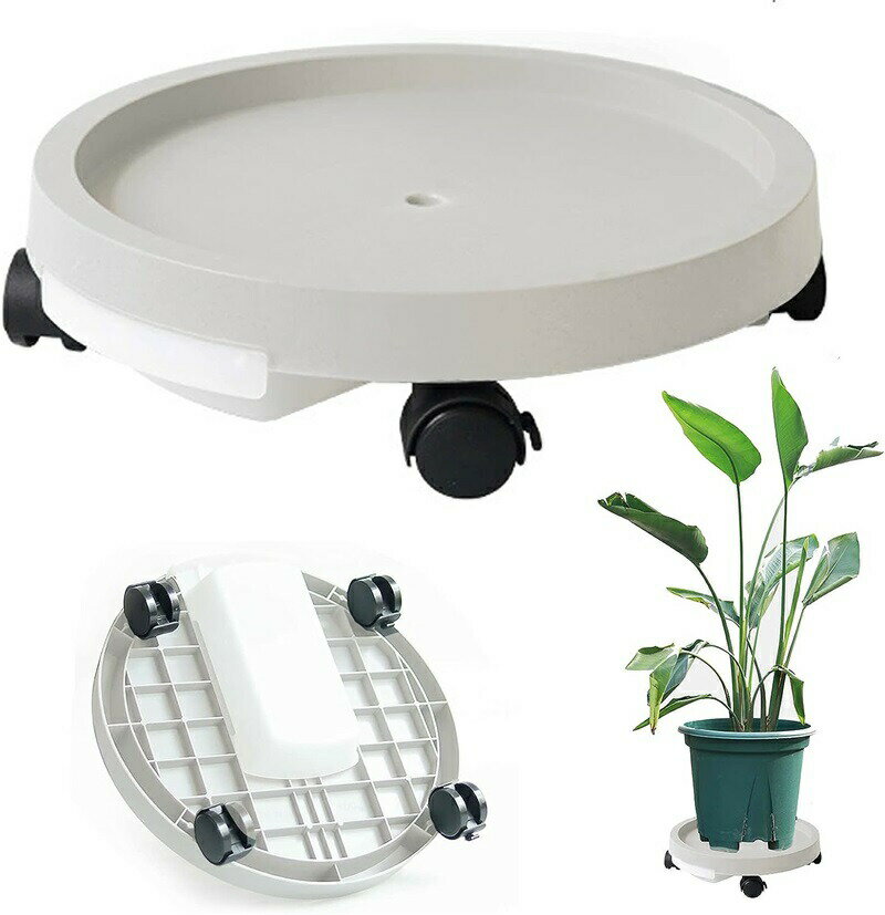植木鉢台 移動花台 鉢受台 フラワースタンド 鉢置台 キャスター 受け皿 360°回転 キャスター ロック可..