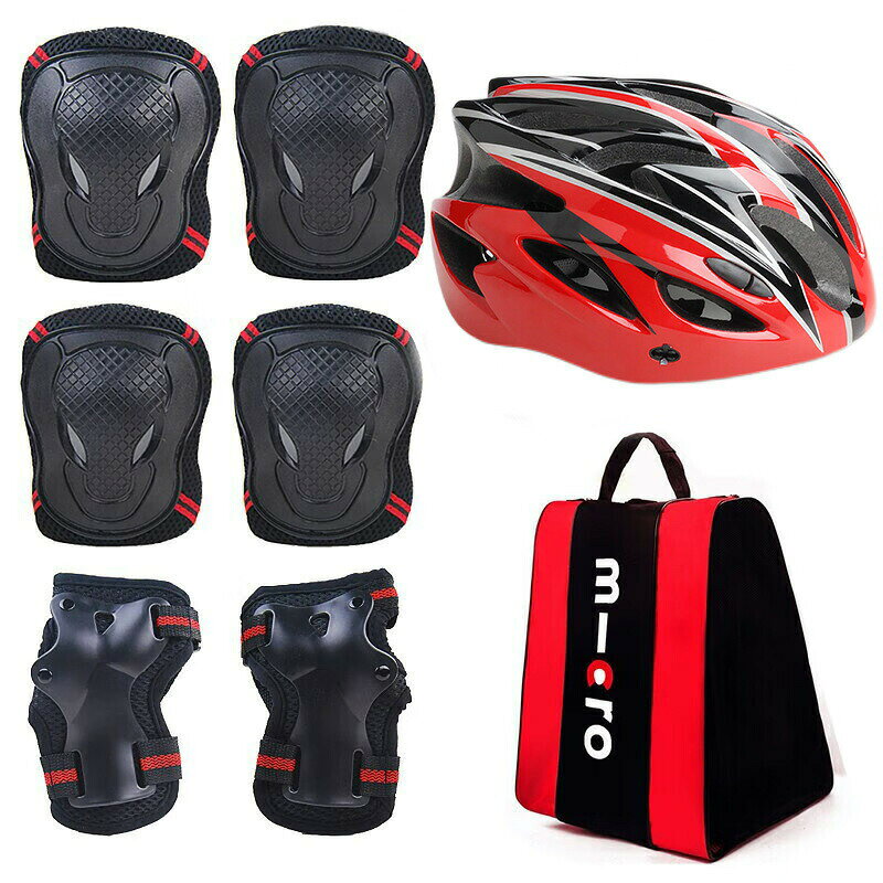 自転車 大人 キッズ 子供 自転車 膝 当て 怪我防止 手首 肘 膝 6点セット スケボー スケート キックバイク プロテクター サイクリング スケート 体を守...