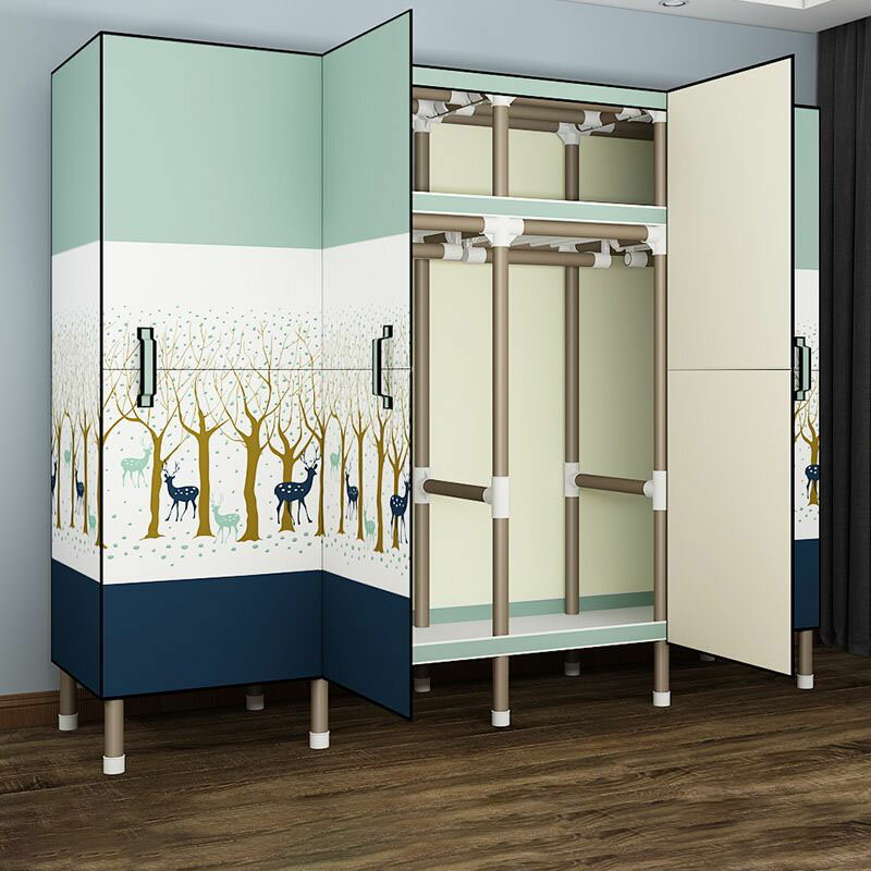 ワードローブ カバー付き クローゼット 不織布 大容量 ハンガーラック シンプル収納棚 おしゃれ 組み立..