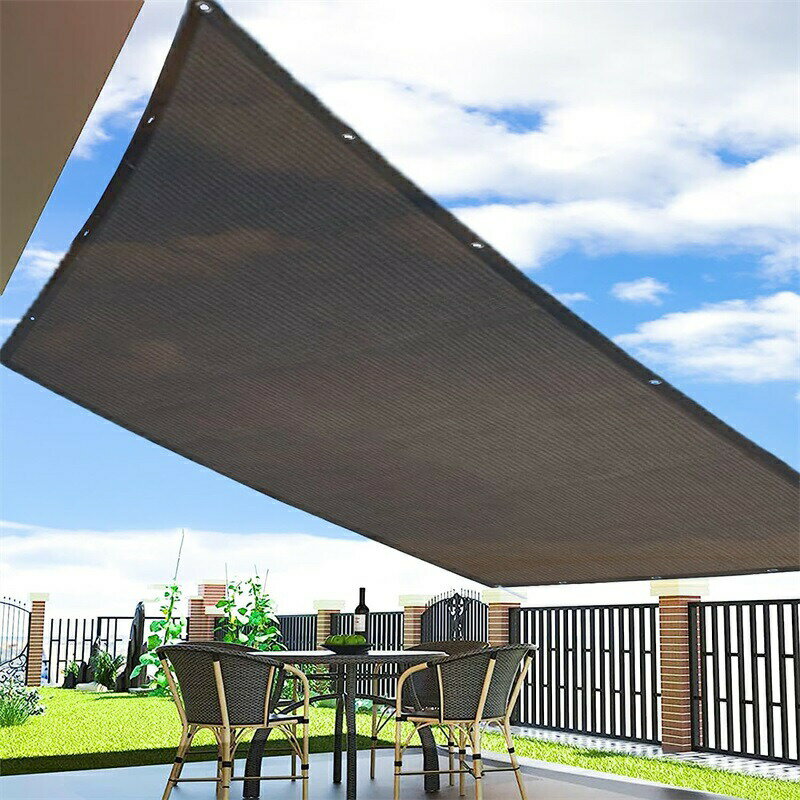 日除け シェード 100×200cm 200×250cm 300×400cm サンシェード 高密度ポリエチレン 日よけシェード ベランダ 断熱 遮光 UVカット 通気性良い オーニング ベランダ 庭 窓 屋外用 取付簡単 固定用ヒモ付き