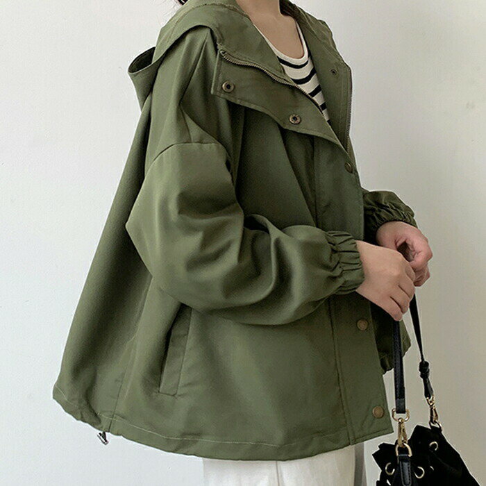 モッズ モッズジャケット アウター レディース 春 マウンテンパーカー ジャケット スタンドカラードルマンモッズジャケット オーバーサイズ アウター ミリタリー...