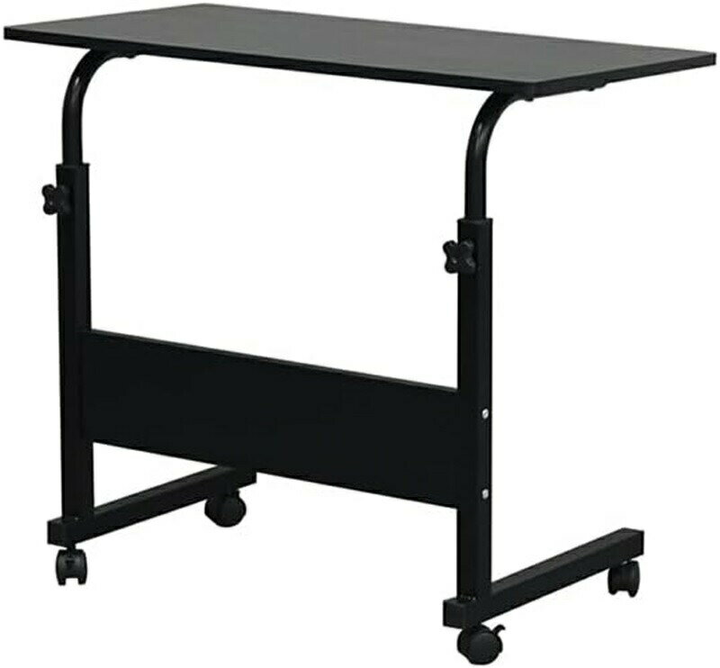 サイドテーブル キャスター付き 幅60cm 高さ調節 コの字 昇降式テーブル パソコンデスク オフィスデス..