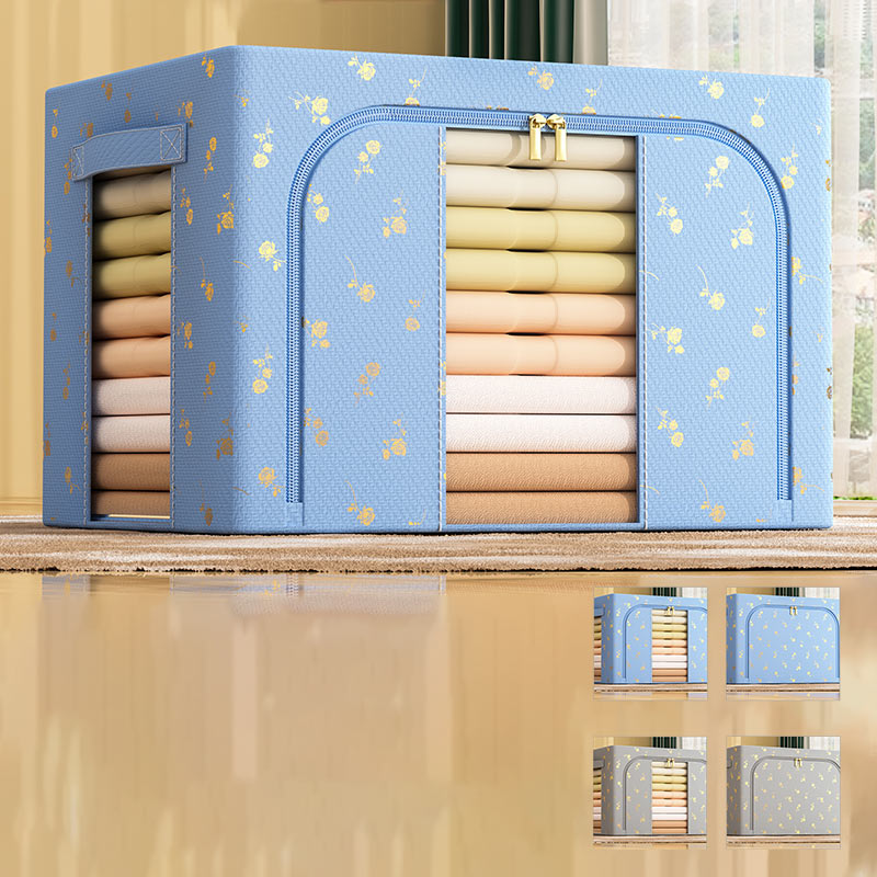 収納 ボックス 花柄 葉柄 持ち手付き ふた付き 見まど付き 大容量 シンプル 押入れ収納 収納ボックス 衣類収納 衣替え 整理整頓 収納 使いやすい 送料無料