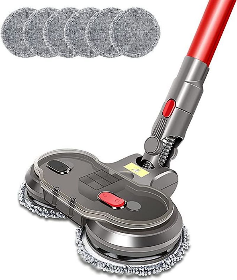 タオル6枚付き コードレス掃除機ヘッド 電動モップヘッド 乾湿両用 自走式 フロアワイパー V11V15掃除機ヘッド V10 V8