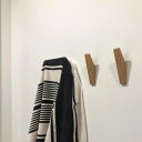 木製フック 壁掛けハンガー 北欧 ウォールナット 石膏ボード壁 コート掛け 両用フック フック 玄関用 浴室用 ウォールフック 壁掛けフック 洋服掛け ウォール...