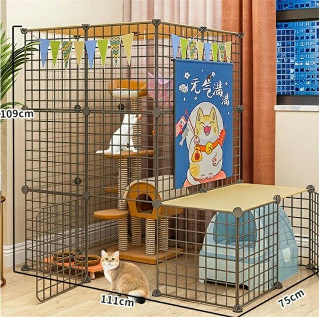 猫ケージ トイレ ケージ ゲージ ペット 猫 ゲージ 猫犬小屋金属ワイヤー犬小屋クレート子猫モルモット..