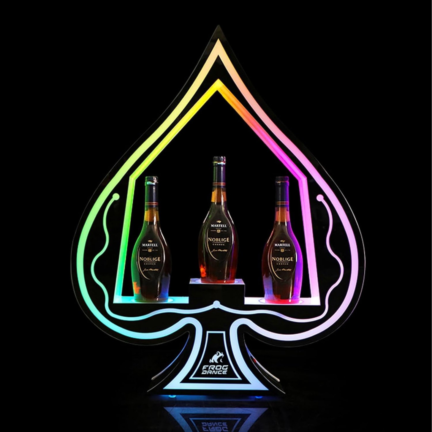 LED酒ボトルの表示棚 ワインラック 酒ラック 光る酒瓶ディスプレイ棚 スペードのエース シャンパン LED..