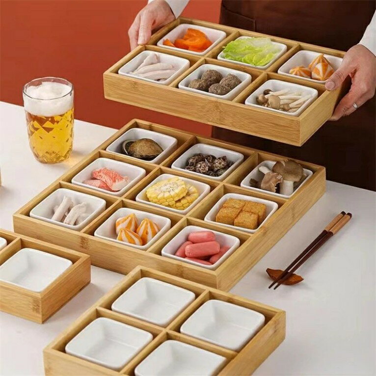 収トレイ 木製 無垢材 木箱 レトロ 古風 雑貨 くるみの木ナッツ箱九宮格桂円瓜の子菓子箱中国式天板早..