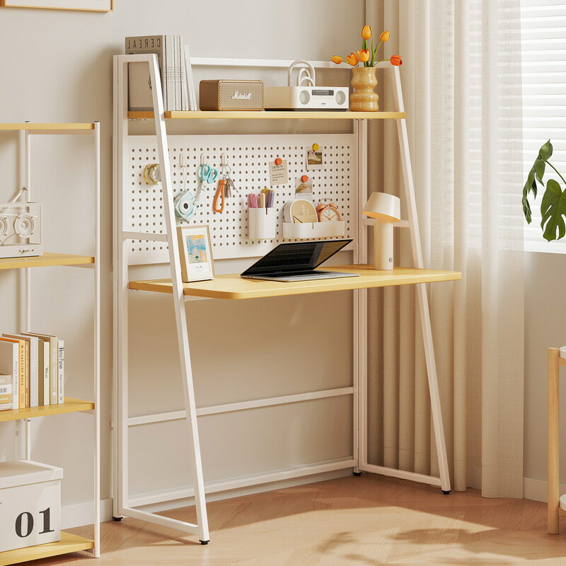 パソコン机折りたたみ机書架一体学生家庭用学習机寝室簡易作業台事務机