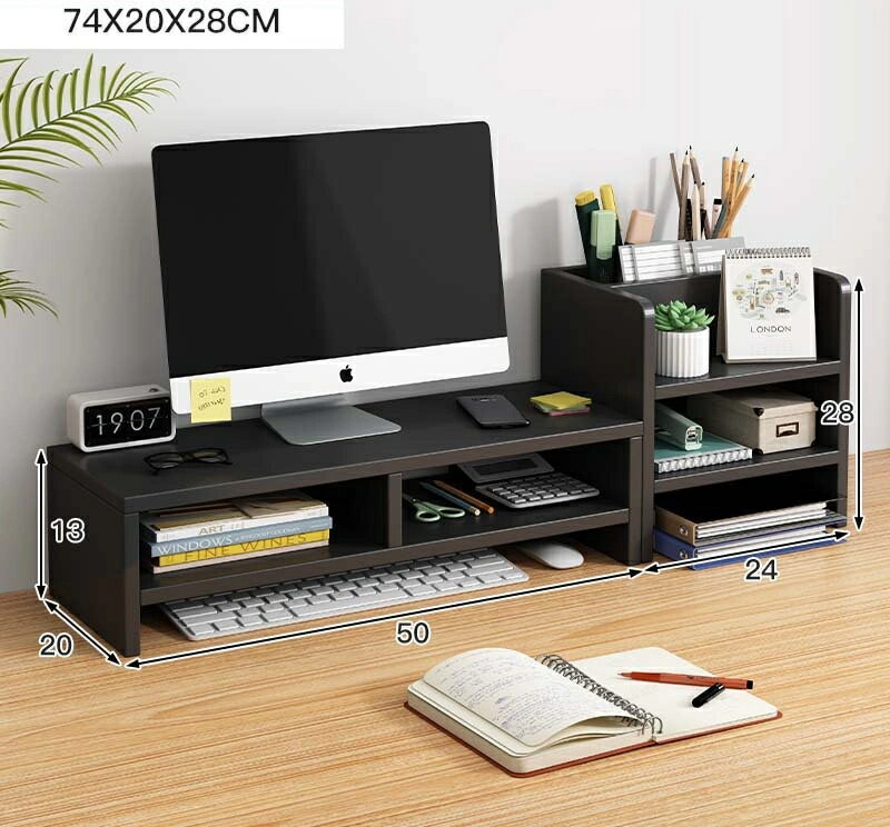 デスクトップpc背高棚オフィスディスプレイを支えるキャリッジデスククッション高物デスクトップ収納棚
