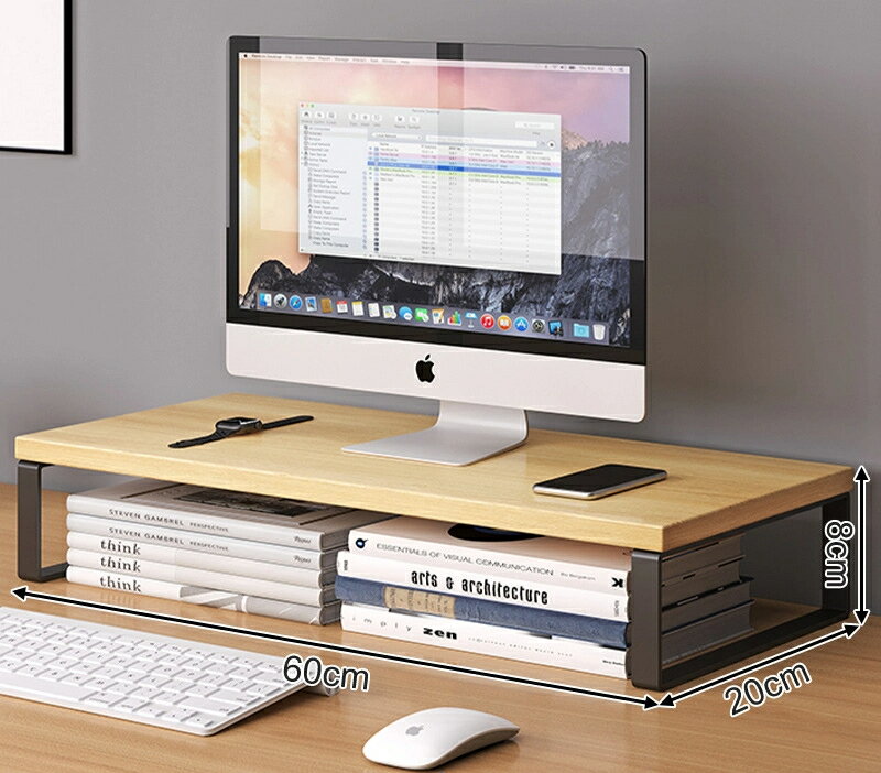 デスクトップpc背高棚ディスプレイスタンドデスクトップラックオフィスアーティファクト収納棚ノートキ..