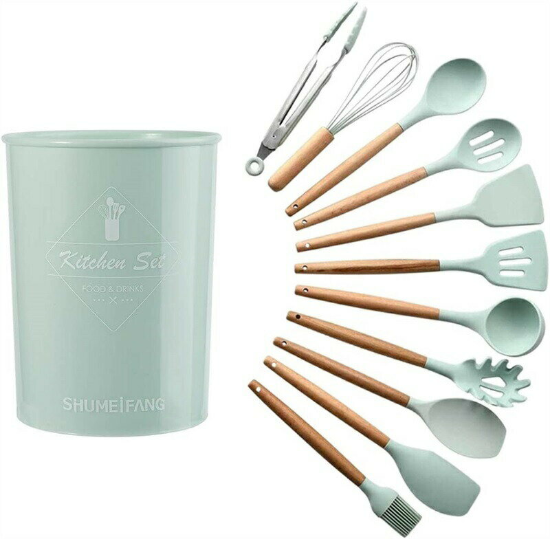 キッチンツール 調理器具 11点セット キッチン用品 木製キッチンツール 製菓器具 台所用品 耐熱シリコ..