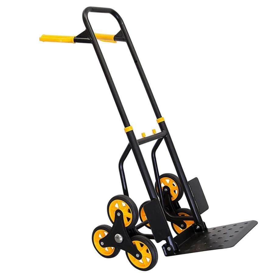 楽天スーパーSALE階段台車 3輪 アルミ製 キャリーカート 階段昇降用ハンドトラックとドリー 折りたたみ..