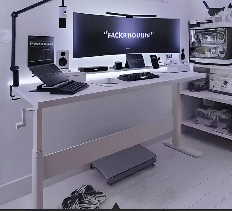 木のパソコン机卓上式家庭用昇降eスポーツ机白色の机机机学生の寝室昇降可能机