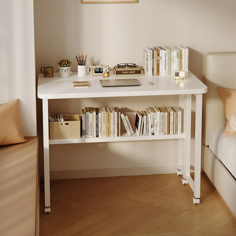 ベッドサイドのテーブル折り畳み式の机学生用の机本棚モバイルpc用の机寝室家庭用の簡易机 [2]