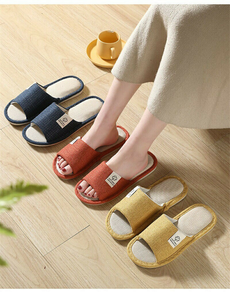 夏用 スリッパ 室内用 麻 リネン 男女兼用 通気性 ルームシューズ 部屋履き ユニセックス ソフト おしゃれ 蒸れない 大きいサイズ 洗える 麻素材 自宅用 来客用 業務用 滑りにくい