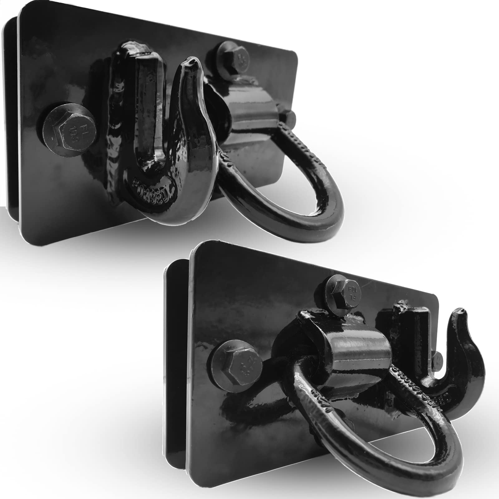 トラクターバケットフック タイダウンリング付き 3/8インチ 鍛造グラ...(3)