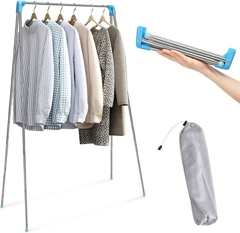 室内物干し 洗濯物干し 折りたたみ式 伸縮タイプ タオルハンガー 設置不要 工具不要 布団干し 高耐荷重 超軽量 33.5cm 超コンパクト 収納便利 室内 屋外 ベランダ用