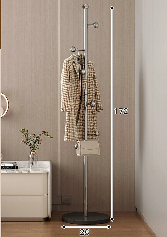 ハンガー落としステンレス寝室リビング玄関ハンガー金属家庭用スタンド掛けバッグ掛け帽子掛け