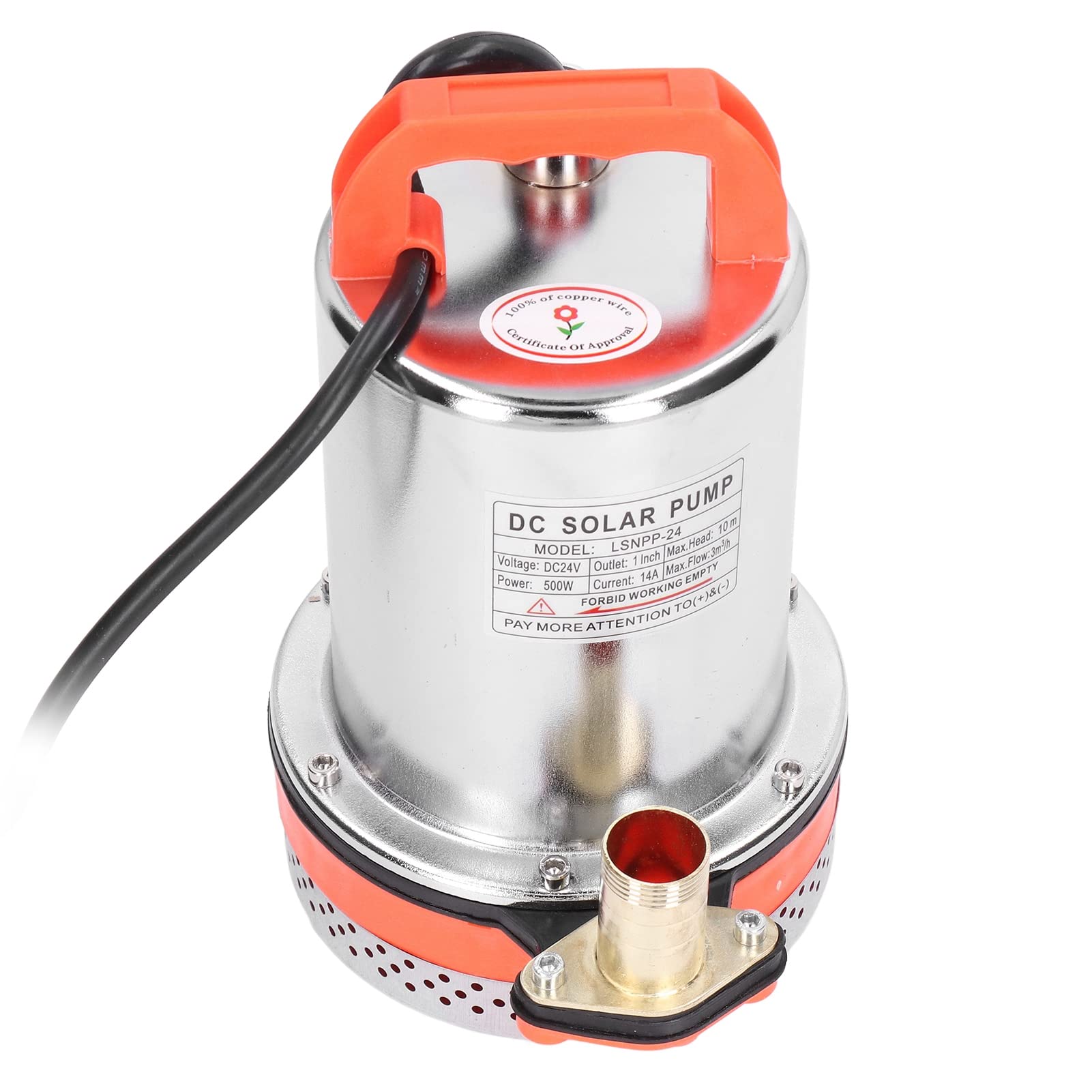 DCポンプ、ステンレス500WDCポンプ10m頭部24V耐腐食性³/h産業園芸防水です。