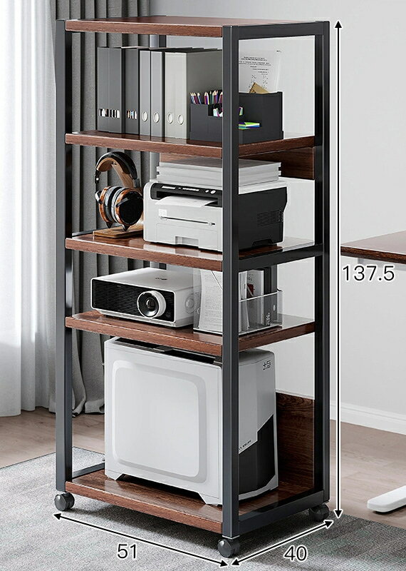 プリンター棚落ちオフィス多層移動収納鉄の整理キャビネットスタンドパソコン本体キャビネット