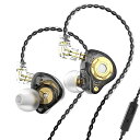 FEDAI TRN MT1 PRO インイヤーモニターイヤホン 10mm コンポジット デュアル磁気ダイナミックイヤホン スポーツイヤホン インイヤーイヤホン スポーツ ノイズキャンセリングヘッドホン 取り外し可能なCピンケーブル付き (マイク、ブラック)