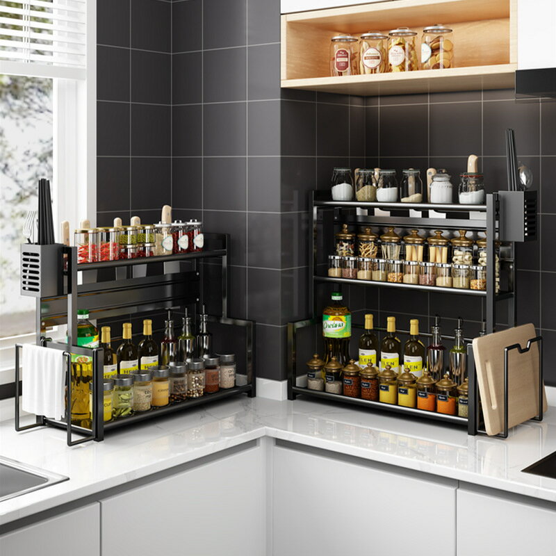 キッチン調味料ラック箸カトラリー収納ラック台台家庭用多機能多層調味料ラック