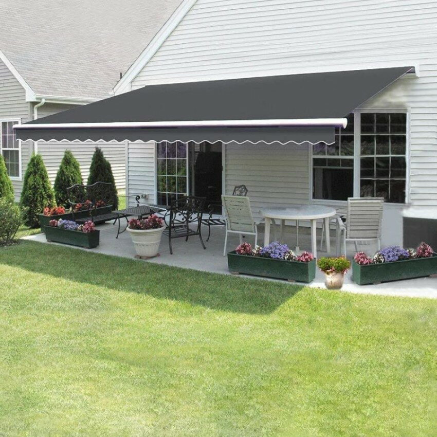 日除け シェード 2m/2.5m/3m/4m/5m オーニングテント オーニング 庭 屋根 diy オーニングテント 伸縮式 巻き取り シェードベランダ 屋根ア