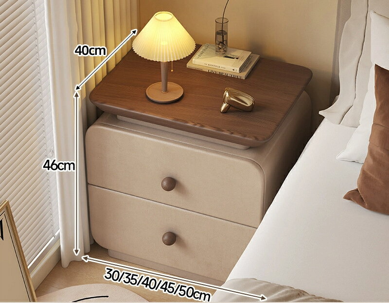 キッズサイドテーブルクリーム風家庭用寝室2025爆発的小型収納ニッチなデザインのラックです