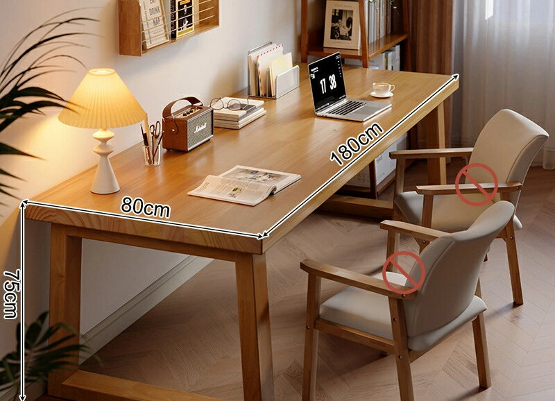 無垢材のパソコンデスク二人用のeスポーツデスクデスク大人の家庭用の机学生の仕事台オフィスデスク