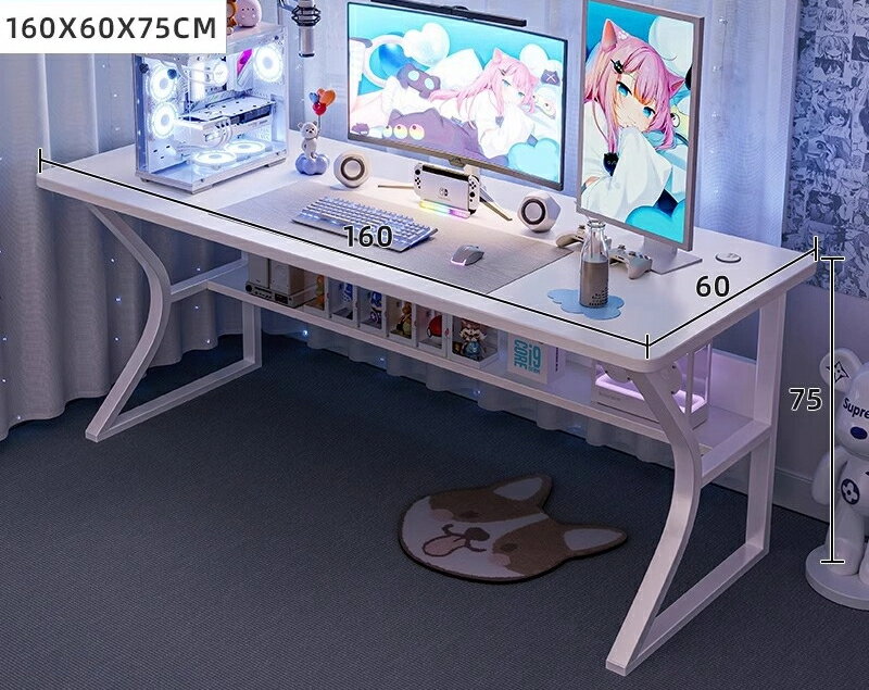 パソコンの机部屋の寝室家庭用のeスポーツ机デスク長方形のデスクデスクシンプルな学生の学習机です