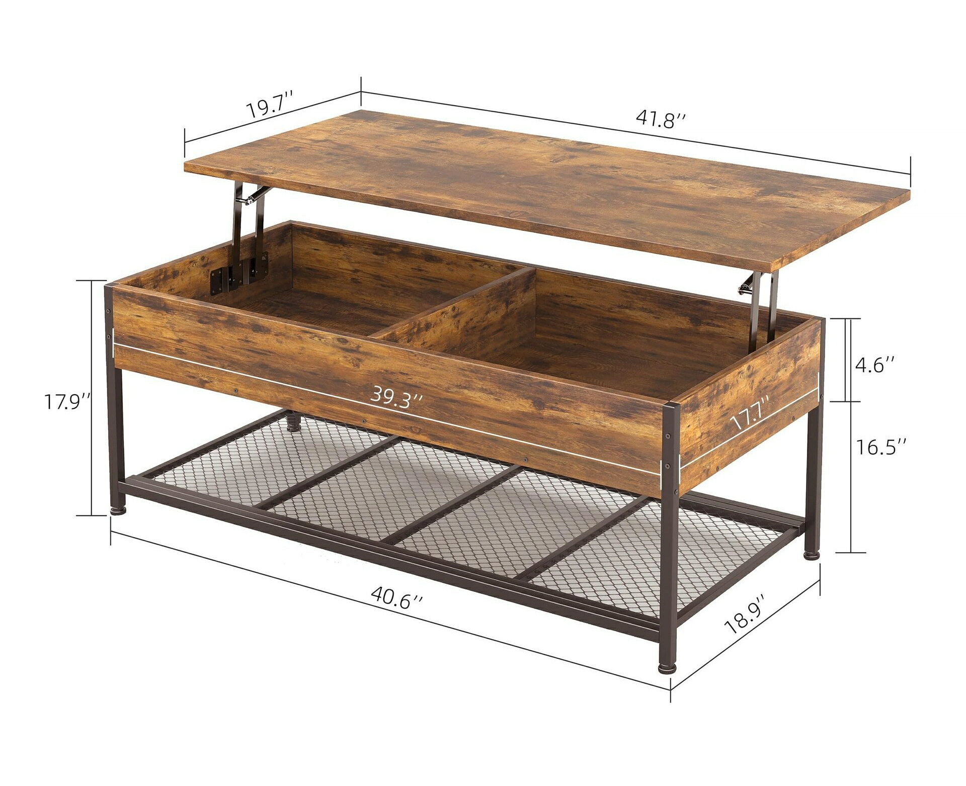 外貿DZ米式復古茶卓客間簡明鉄芸茶台現代小坪型軽奢升降テーブルテーブル