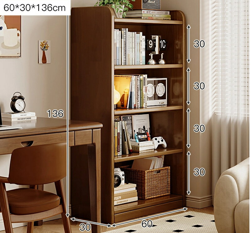 クルミ色コーナー棚床無垢材コーナー本棚一体壁寄りロッカーリビング狭い収納キャビネット