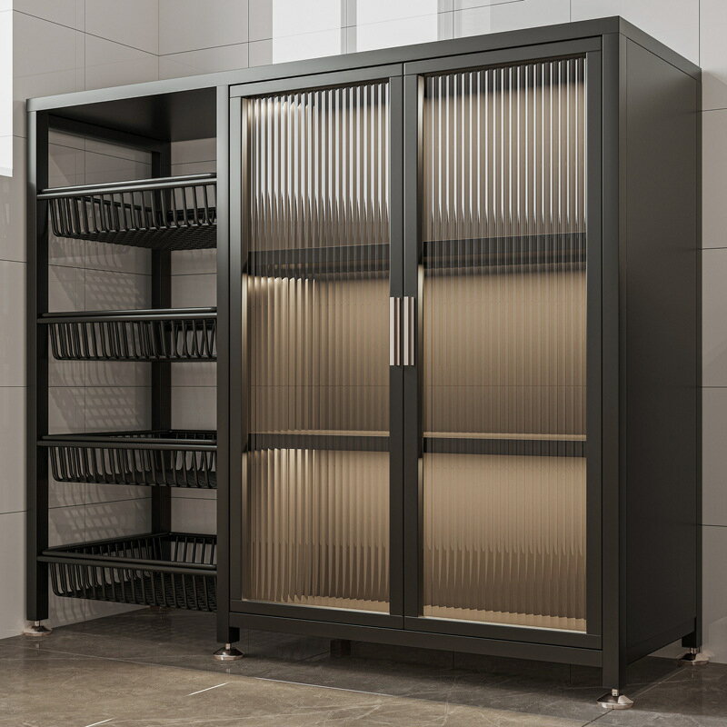 キッチンラック床に積層収納棚棚ロッカーロッカードア付き野菜棚