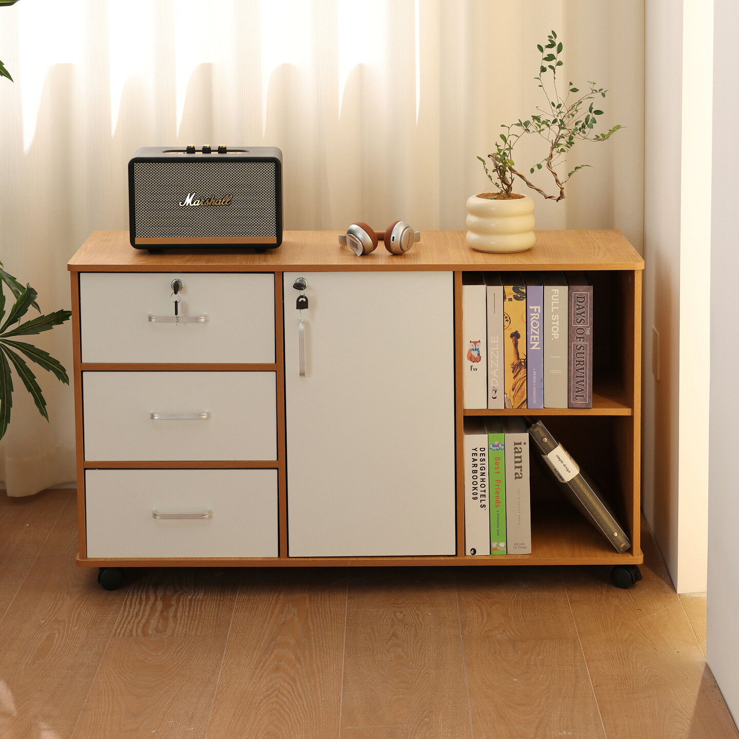 Rakuten - ファイルキャビネット、収納キャビネット、ロッカー、オフィス用資料収納キャビネット、引き出し式キャビネット、オフィスデスクサイドキャビネット