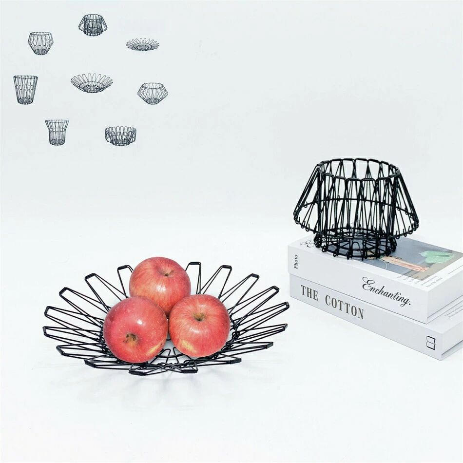 ステンレス製 折りたたみ 変形 カゴ バスケット